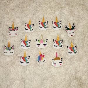 Unicorn Embellishments 13 pcs.